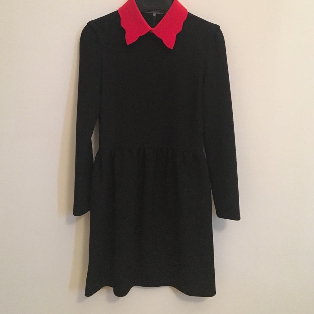 Maje Little Black Dress with Removable Collar