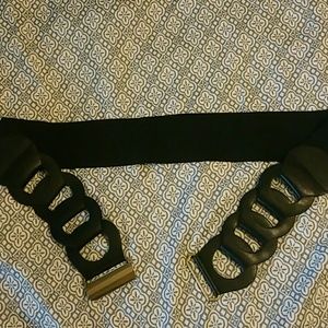 Black plus size stretch belt