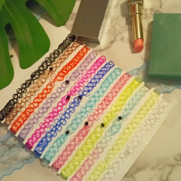 Vintage Jewelry - 90's style rainbow choker comes in 12 colors