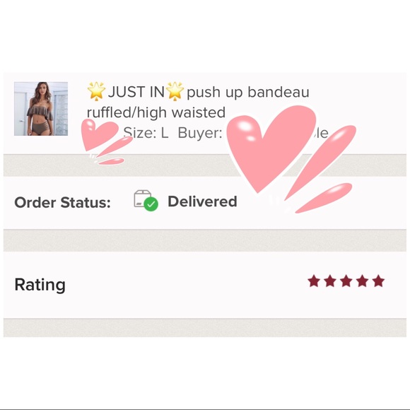 🚨1 small left push up bandeau ruffled/high waist - Picture 8 of 8