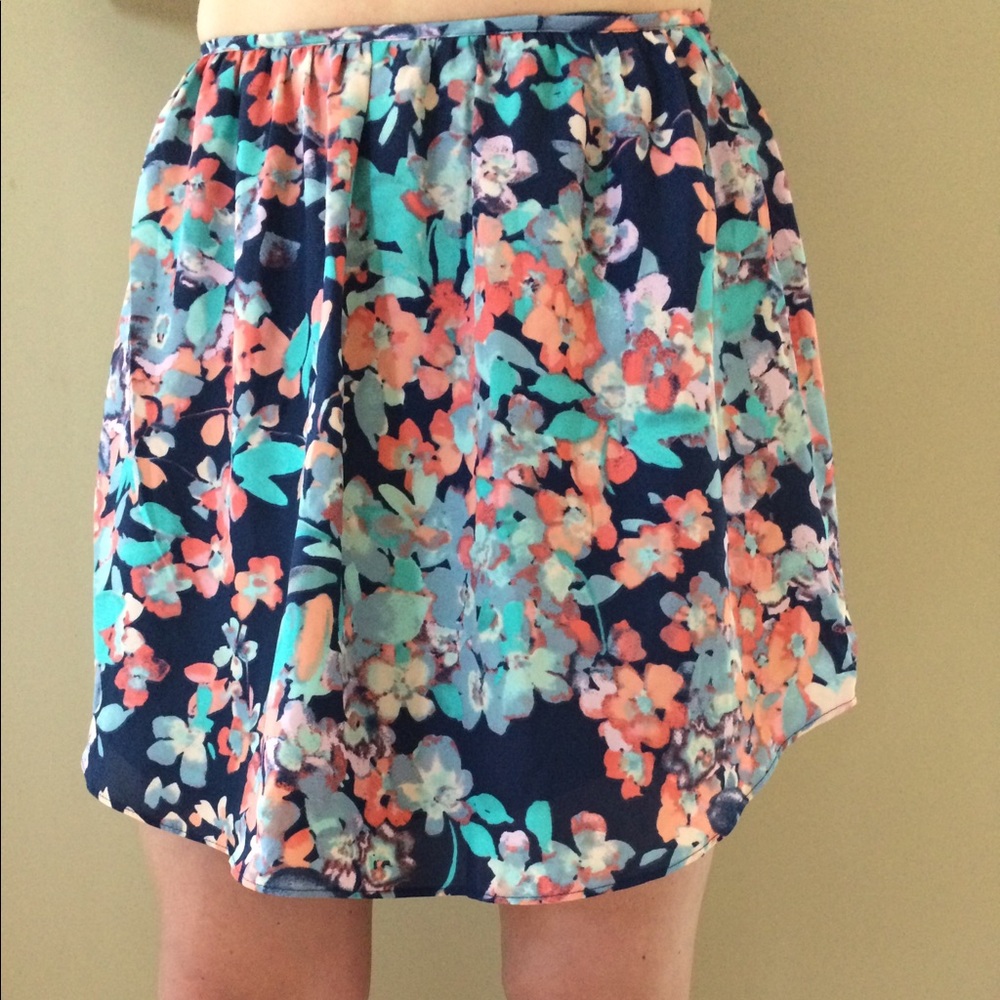 LAUREN CONRAD floral skirt