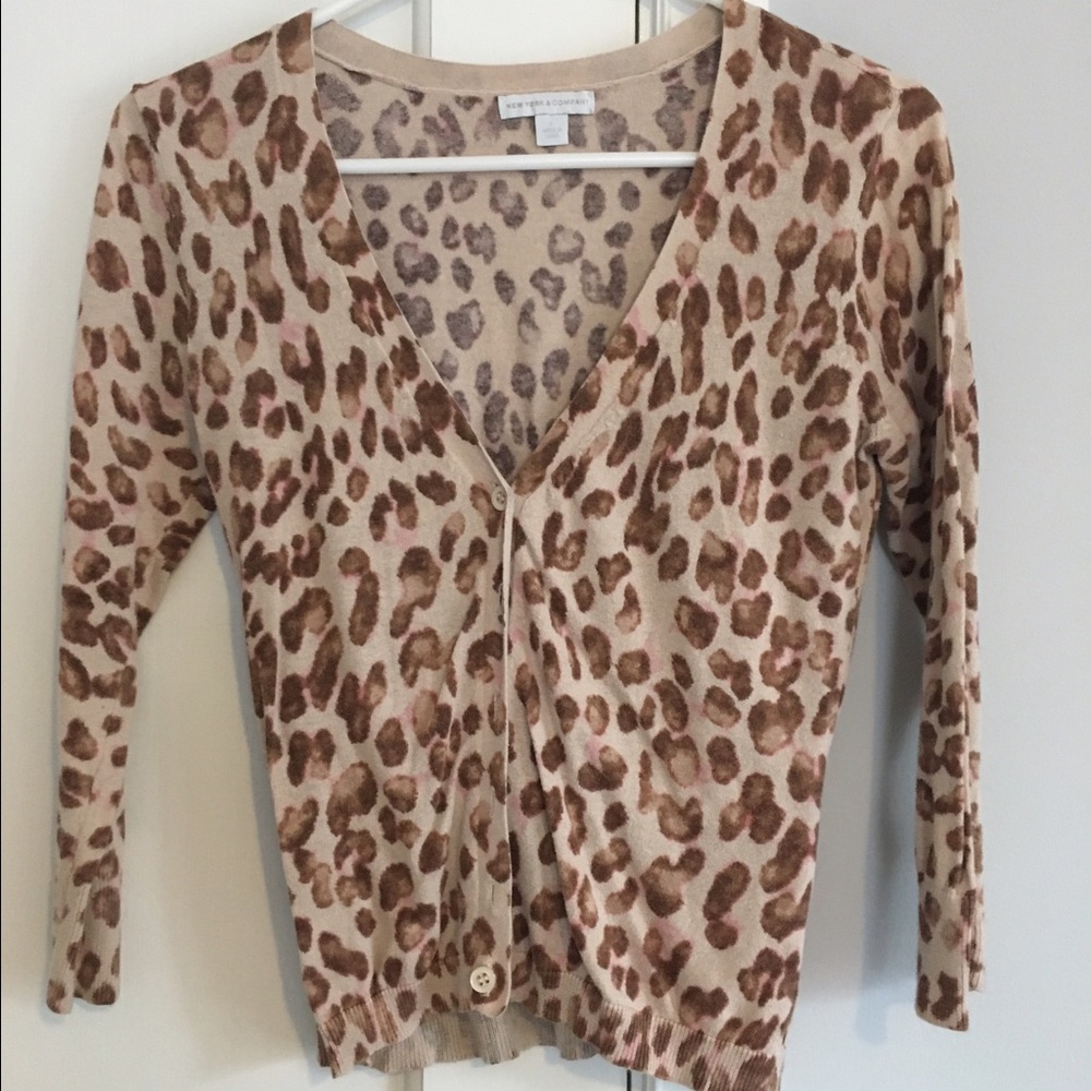 NY&Co Cheetah Print Cardigan