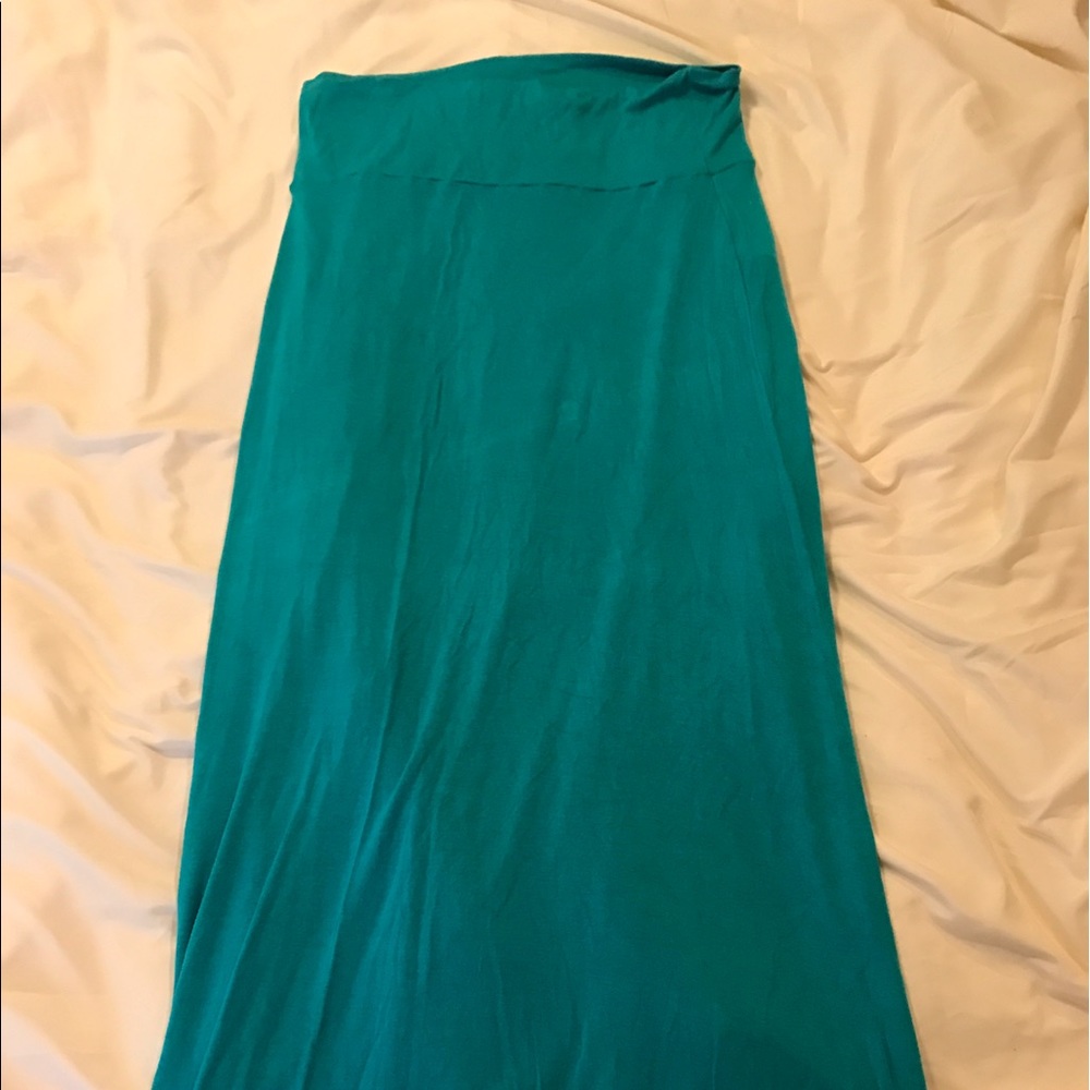 Teal maxi skirt