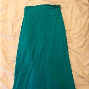 Teal maxi skirt
