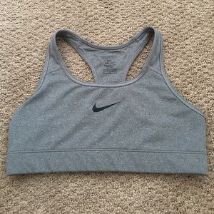 Grey Nike sports bra