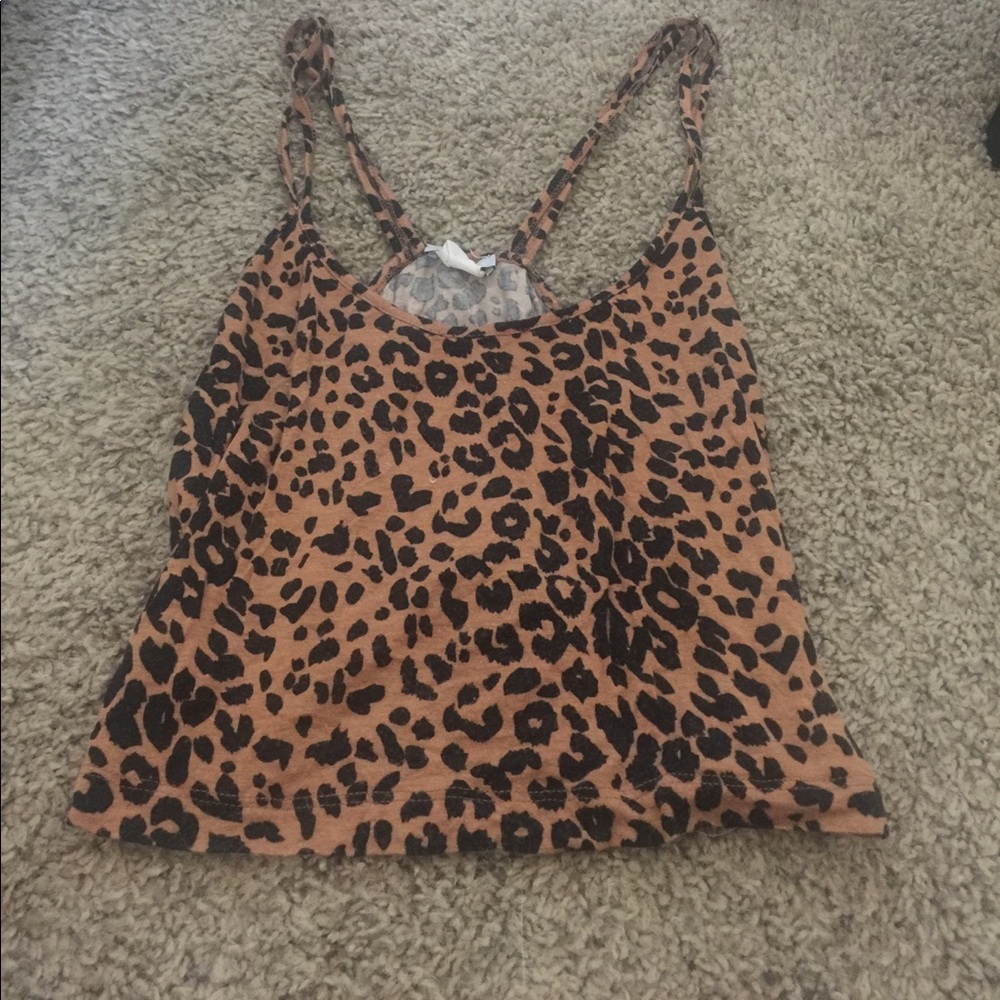 TOBI leopard Crop Top
