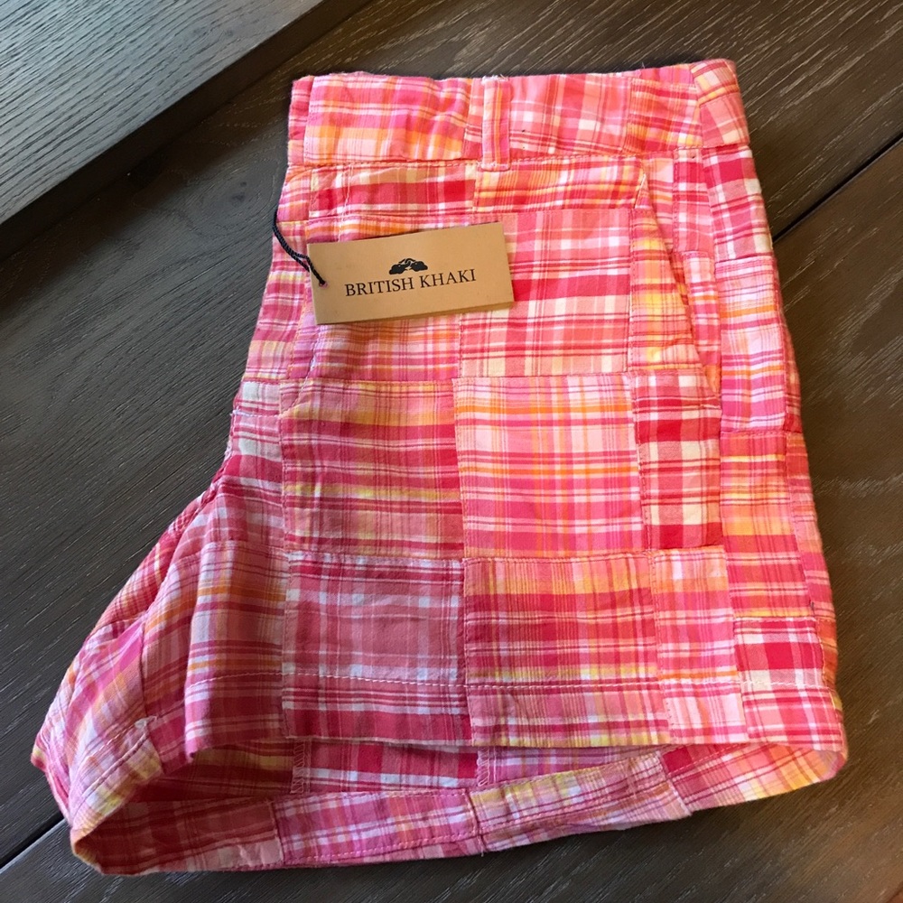 NWT British Khaki Shorts Patchwork SZ 8