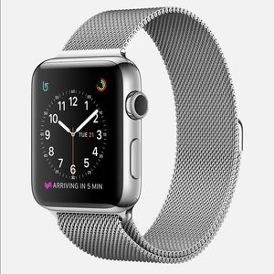 Apple Stainless Steel Watch w/Milanese Loop A1553