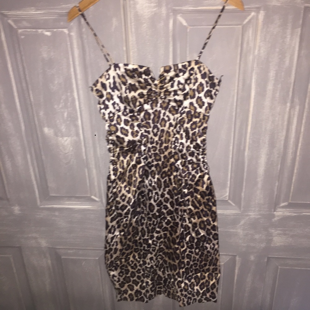 Vintage glam leopard print dress