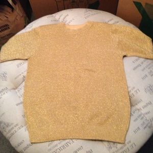 Alfred Dunner gold sparkle top size PM