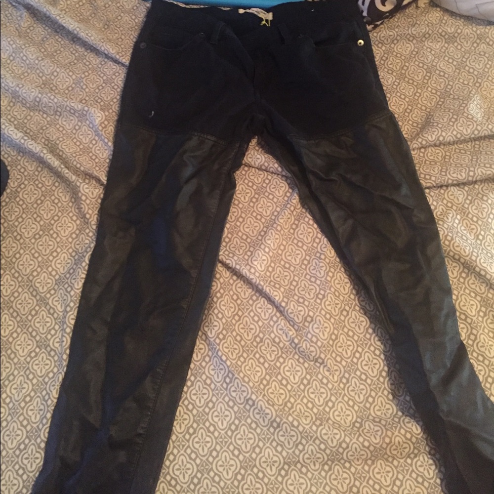 Bcbg half leather pants
