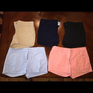 5 pairs of J. Crew Chino Shorts