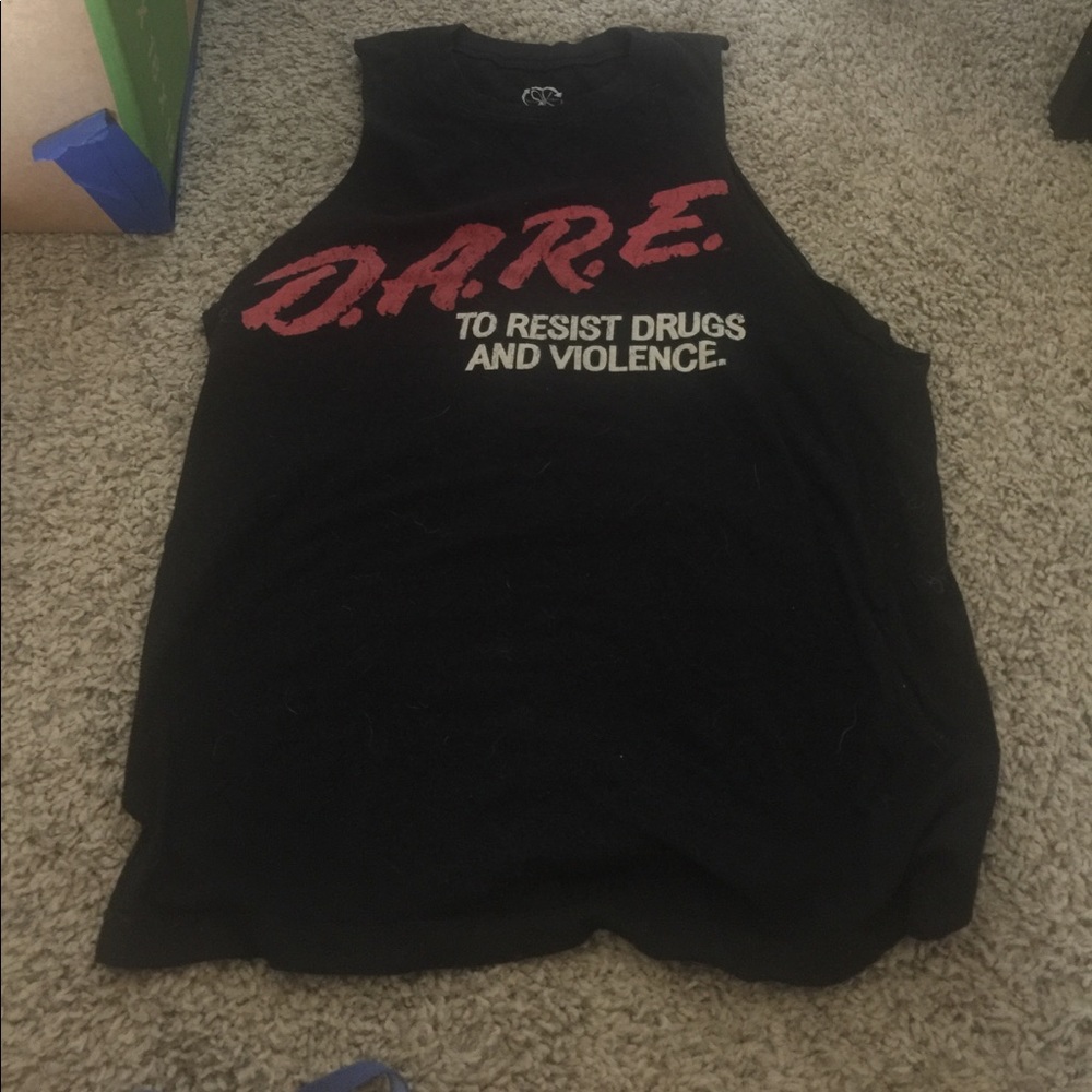 D.A.R.E Black muscle tee