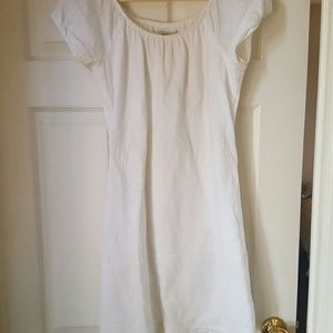 White shift dress