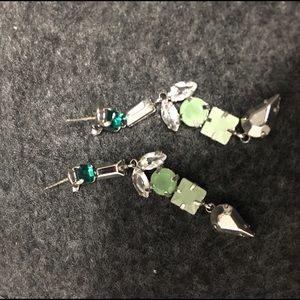 BCBG emerald earrings