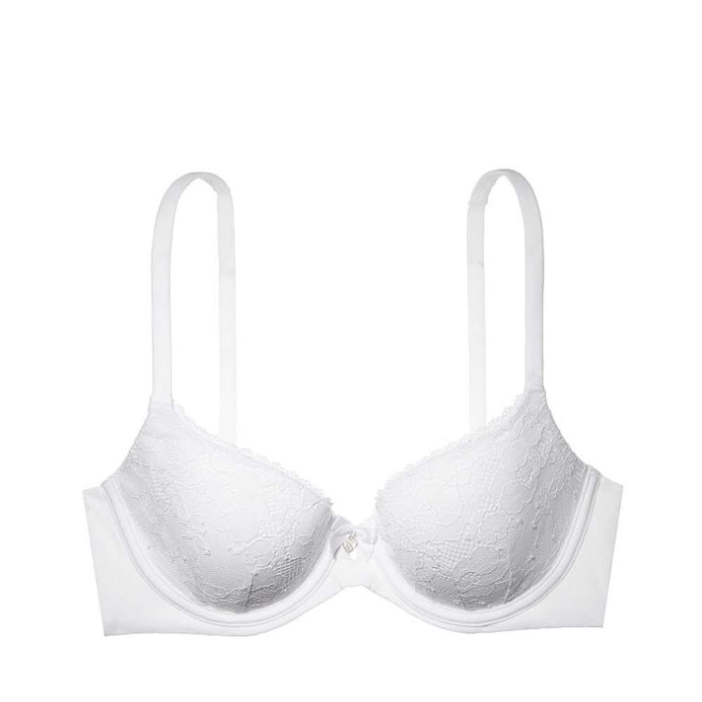 New White Lace Victoria's Secret Lined Demi 32DDD