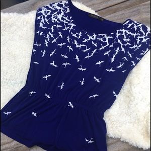 The Limited royal blue bird top