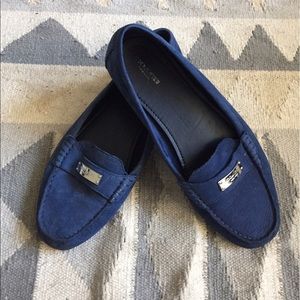 Coach Blue Suede Loafers