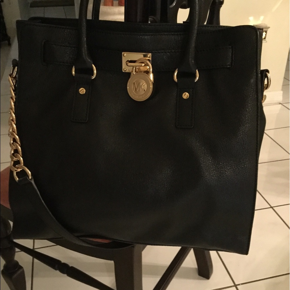 Michael Kors black satchel bag