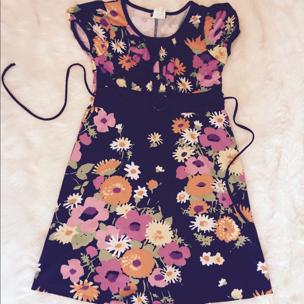 Spring/Summer Floral Knee-Length Dress