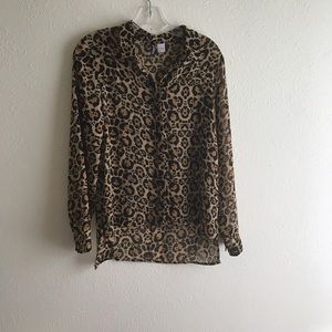 Leopard button up