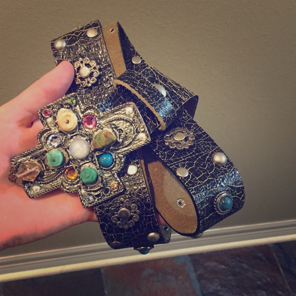 LEATHEROCK Accessories - ❤️Sale! RARE! Stunning LEATHEROCK Belt Size M34 🎆
