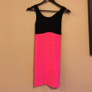 Hot Pink Bandage Bodycon Mini Dress
