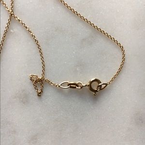 14k gold Helen Ficalora heart charm & chain