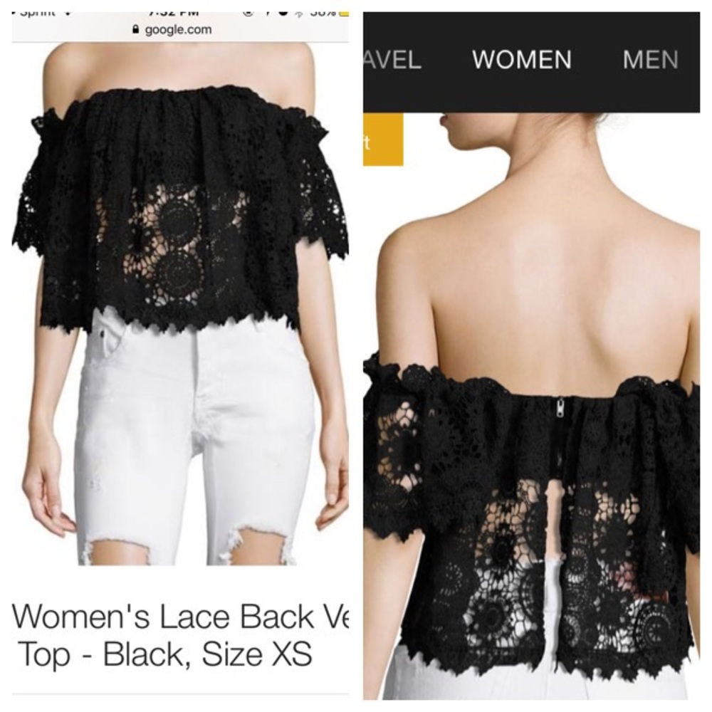 NEW Saks 5th Ave.1st Sight Back Vent Top