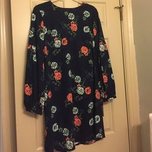 Merona Xavier Navy Print Dress Merona Xavier Navy Print Dress
