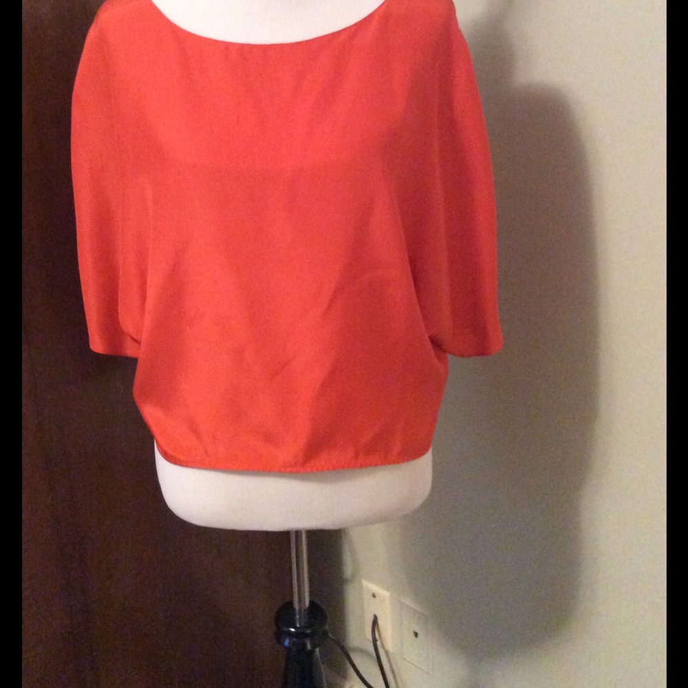 Vince silk orange blouse