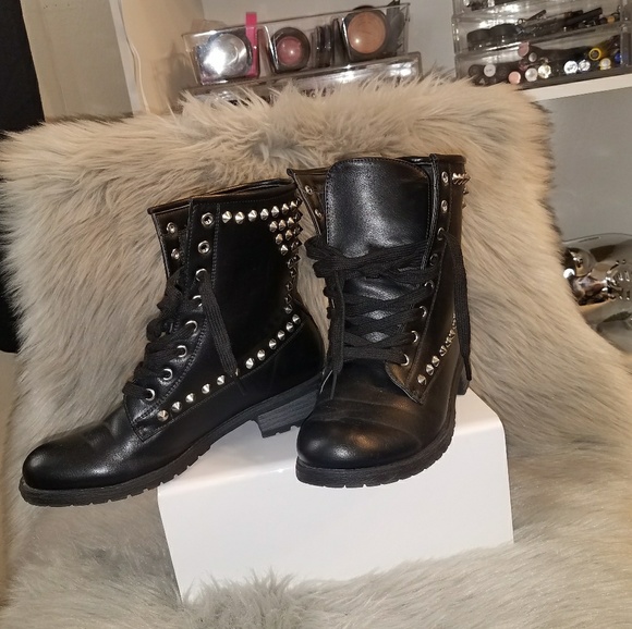 Charlotte Russe Shoes - Super Cute Studded Combat boots