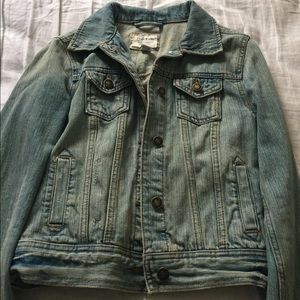 Lightly distress denim jacket