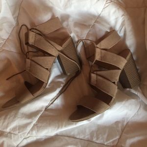 Size 11 Beige Heels, New Without Tags!
