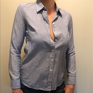 Gap blue and white stripes.