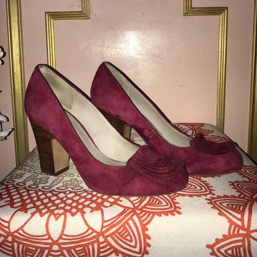 Suede Dark Pink Pumps 👠