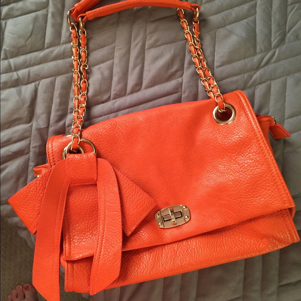 Boutique Orange Leather Purse
