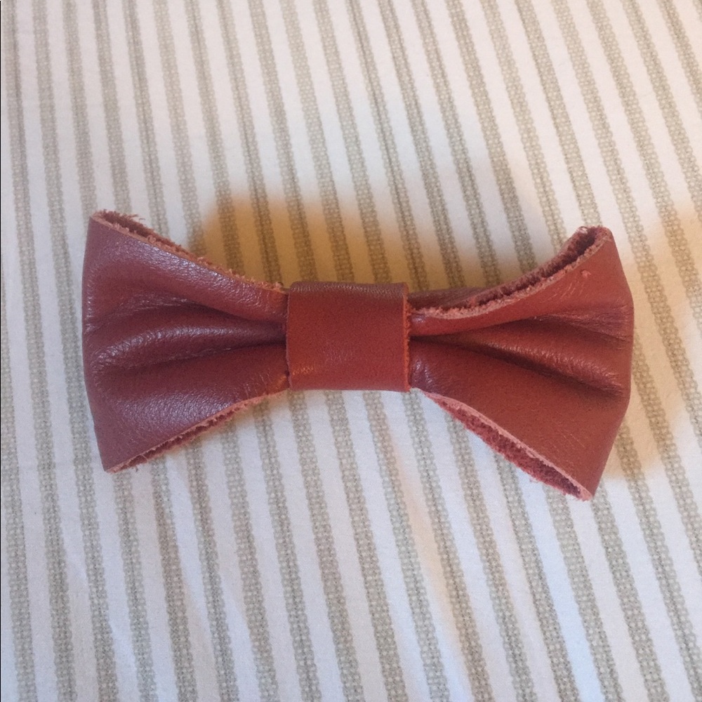 Red Leather Bow
