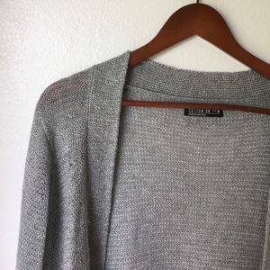 Cotton On Long Gray Knit Cardigan