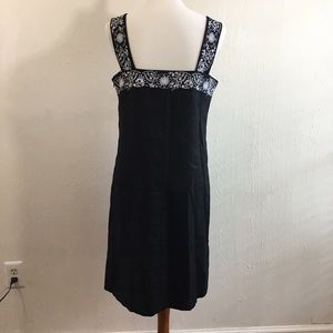 Style & Co size 10 jumper shift dress black white