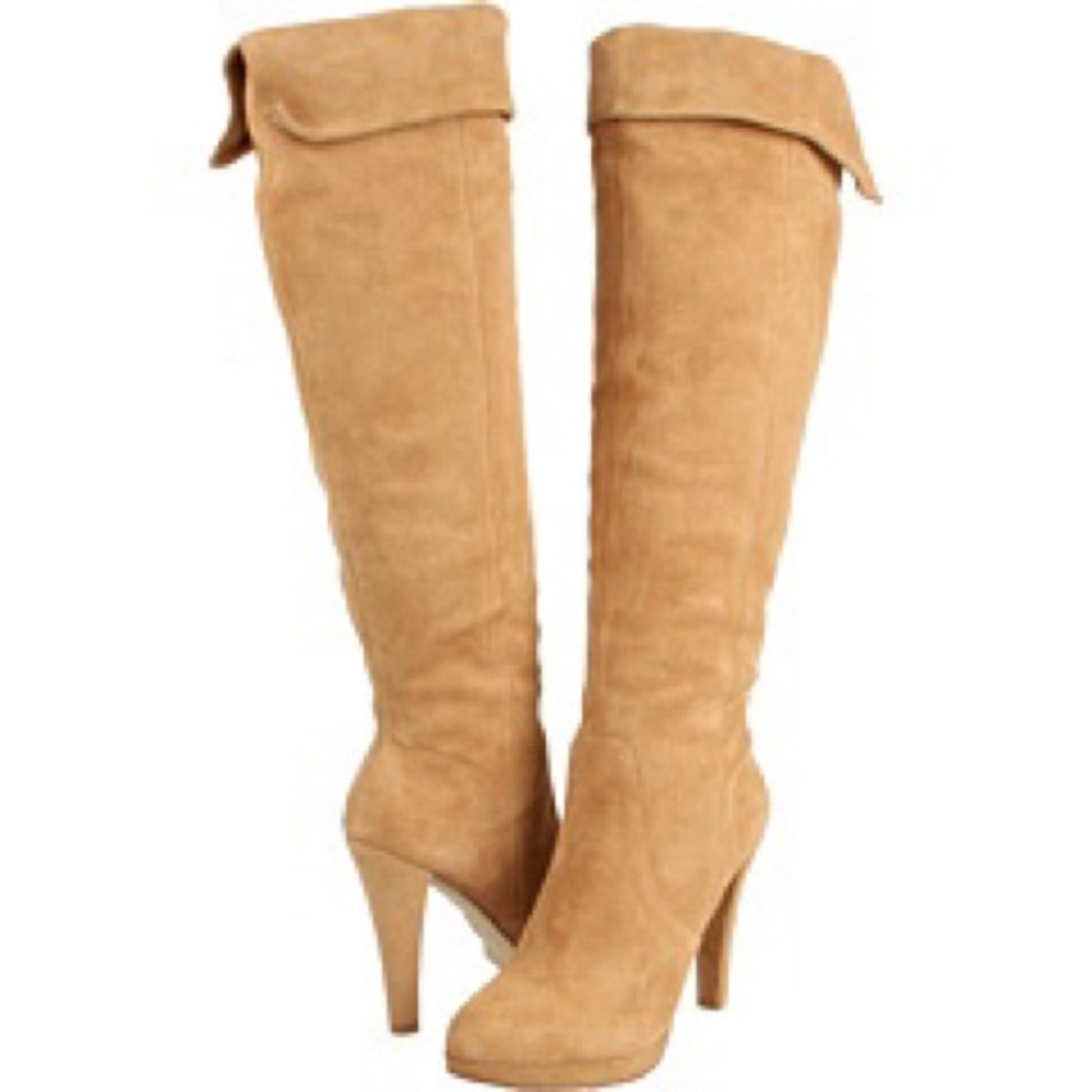Michael Kors sz 6 camel suede over the knee boots