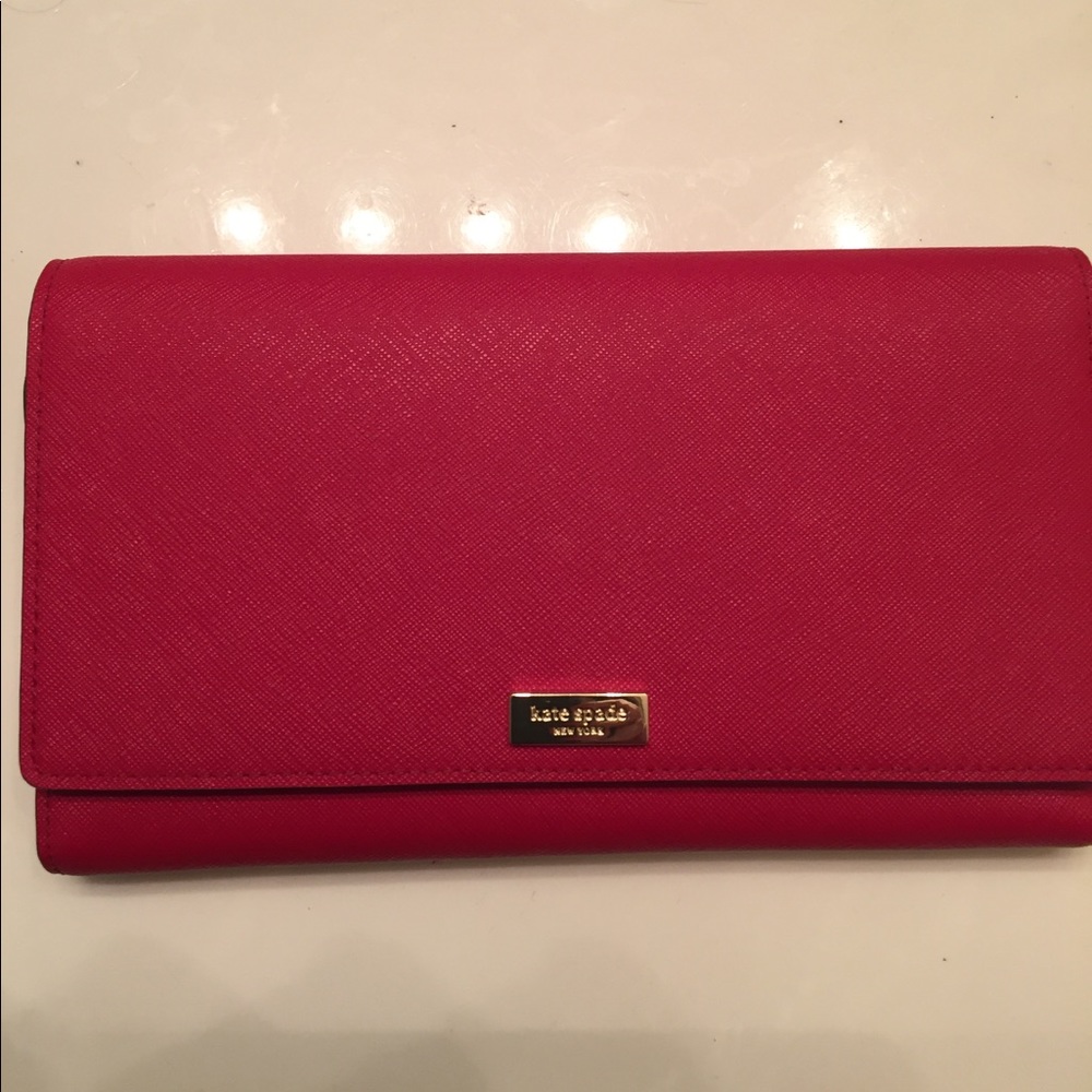 Kate Spade Three fold red clutch