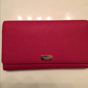 Kate Spade Three fold red clutch