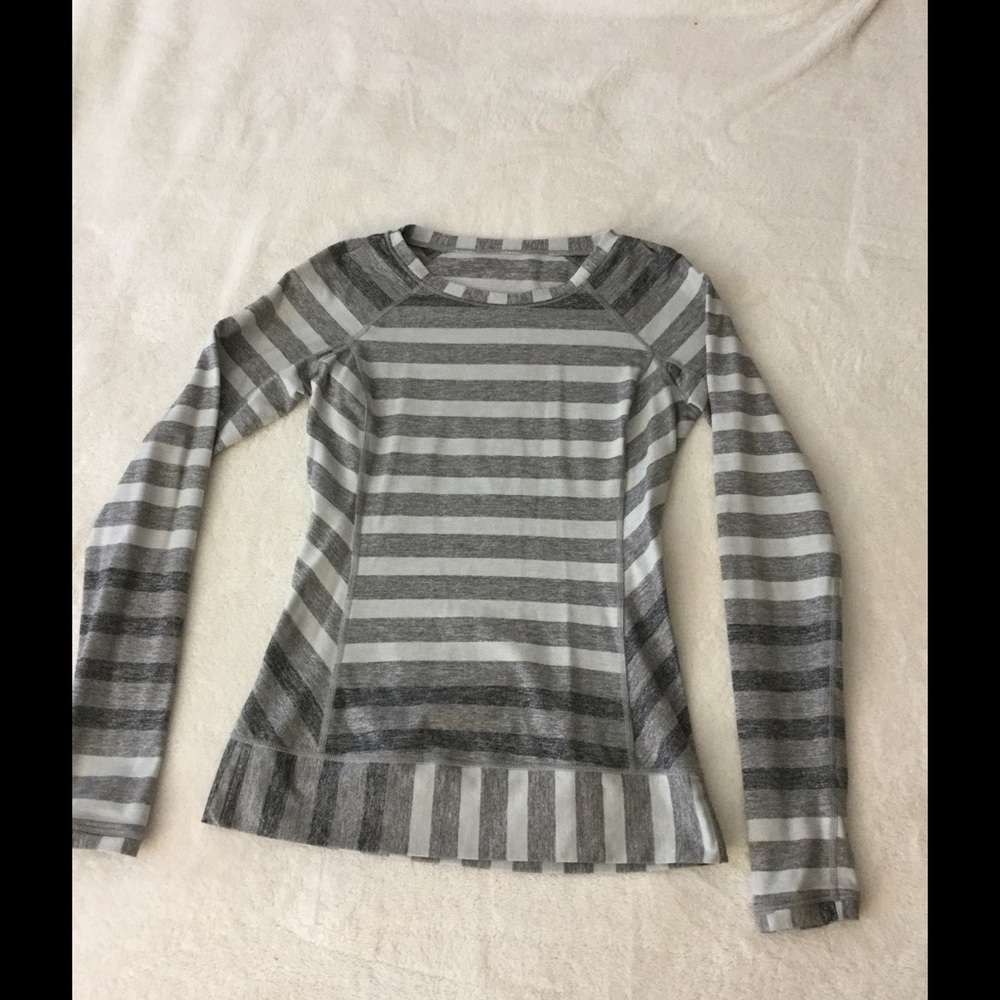 SOLD Lululemon Race Your Pace Fuel Stripe LS sz 6