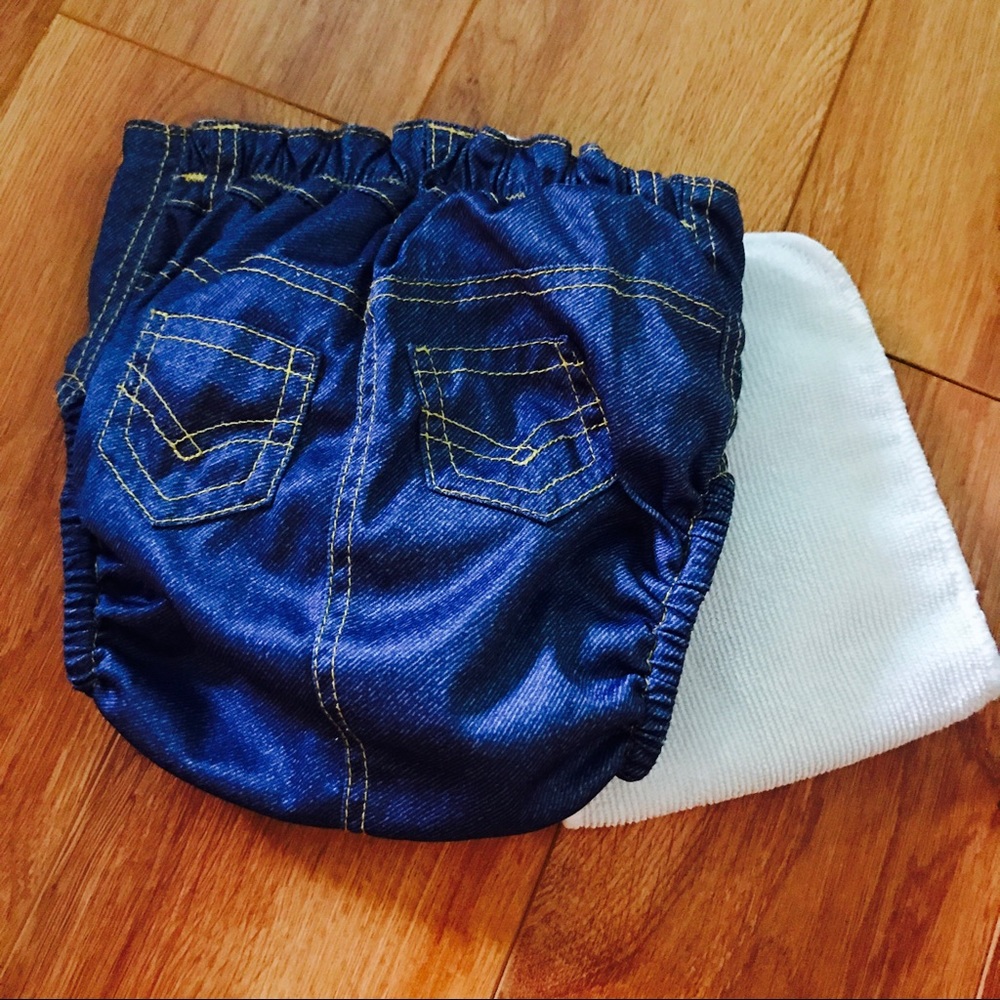 Diaper cover universal size. Cute denim