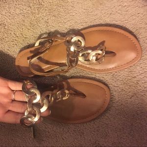 Gold sandals