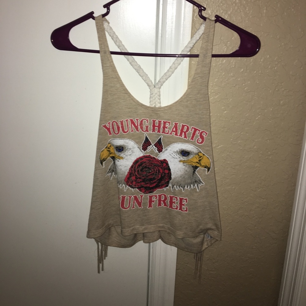 Racer back crop top with rope detailed straps