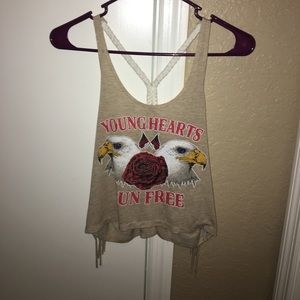 Racer back crop top with rope detailed straps
