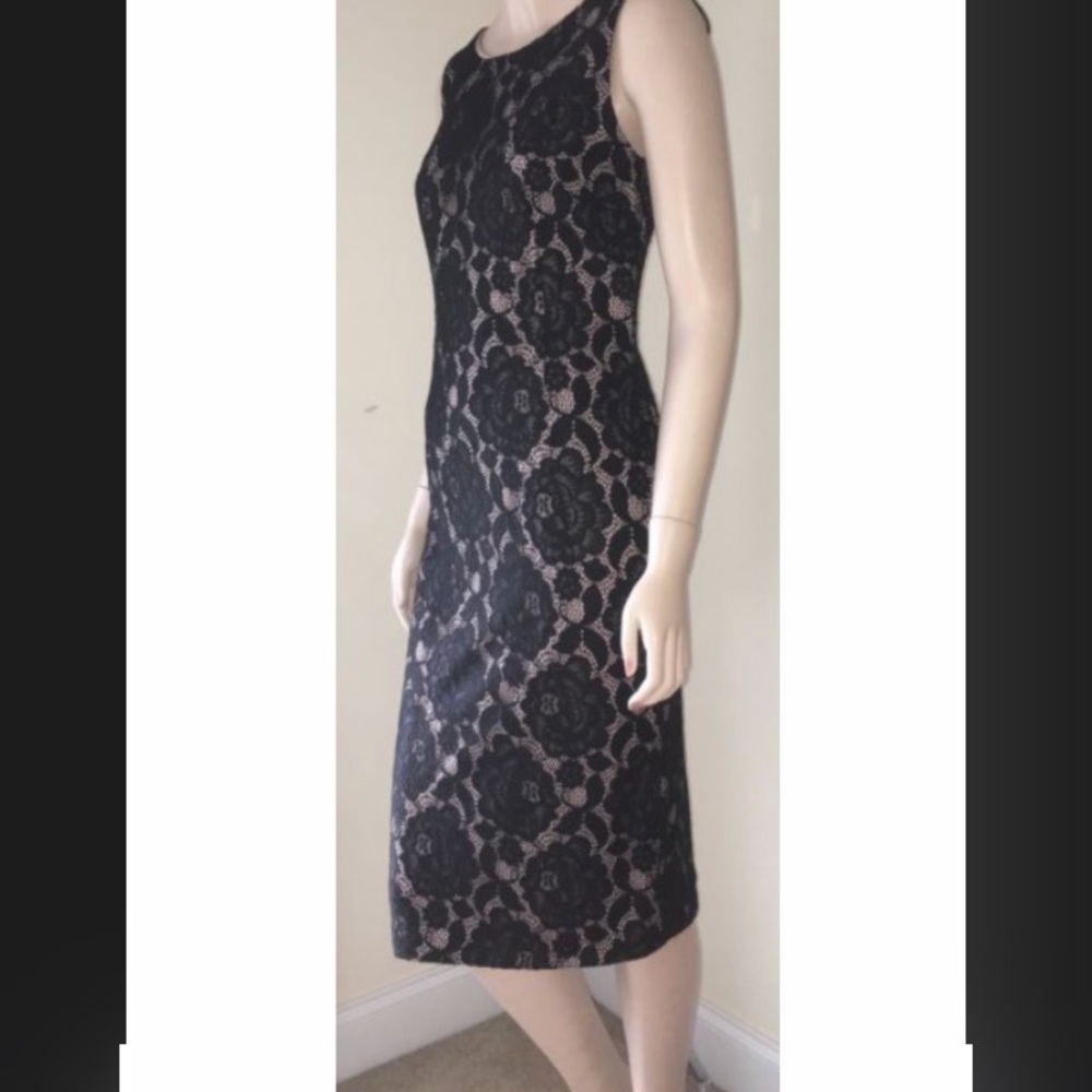 ➕ Ivanka Trump Black Sleeveless Lace Dress 14 New - Picture 3 of 8