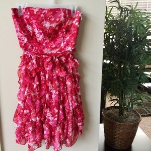 White House | Black Market strapless ruffled dress